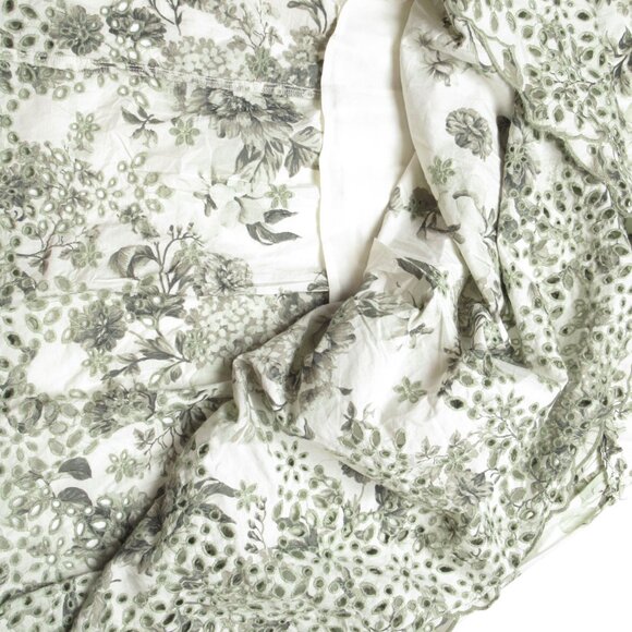 By Anthropologie Sleeveless Sweetheart A-Line Midi Dress Green Motif XL - Picture 13 of 15